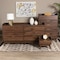 Baxton Studio Lena MidCentury Modern Walnut Brown Finished Wood 3Piece Storage Set 219-9537-9535-9534-ZORO - alternate 1